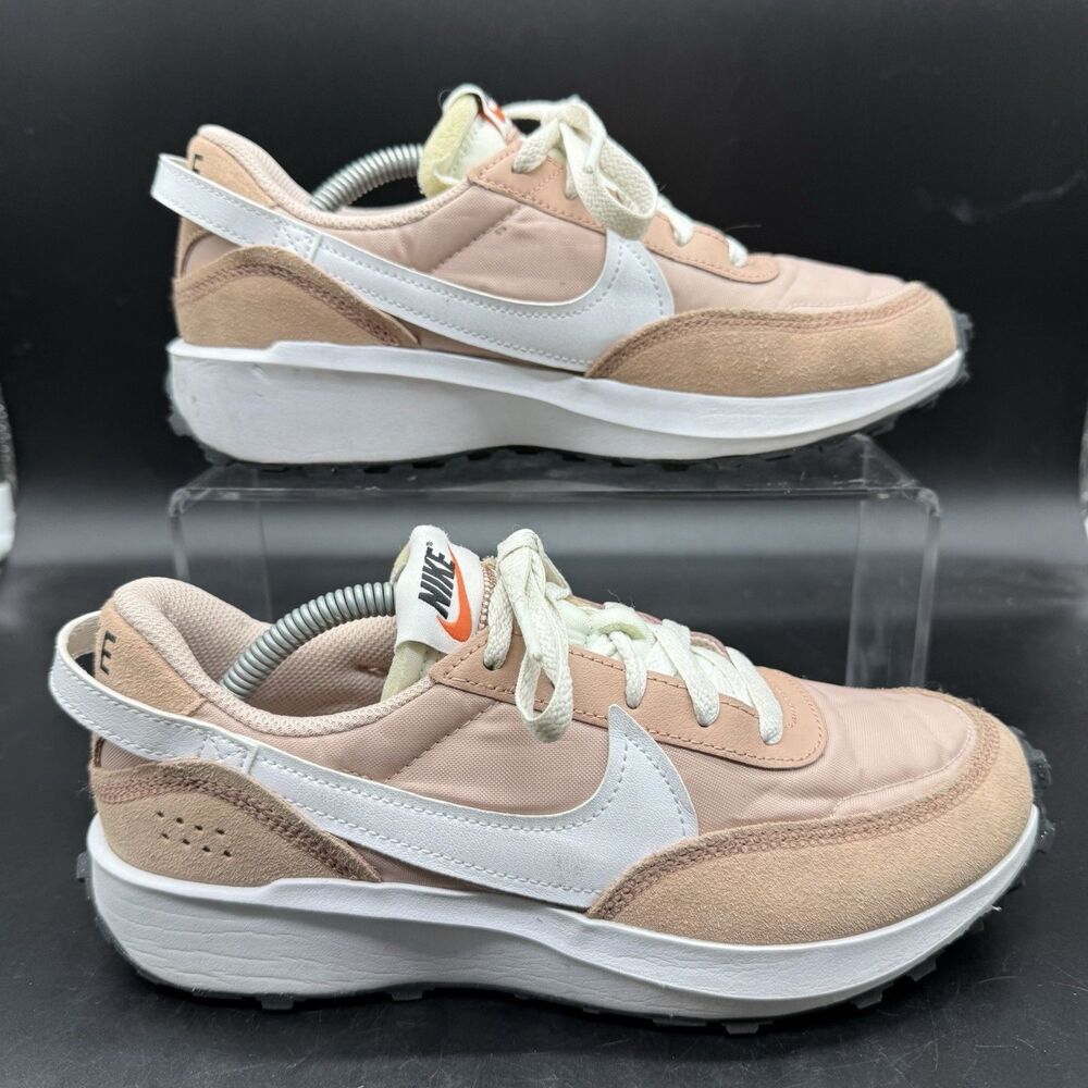 Nike Women's Pale Pink and White Athletic Sneakers